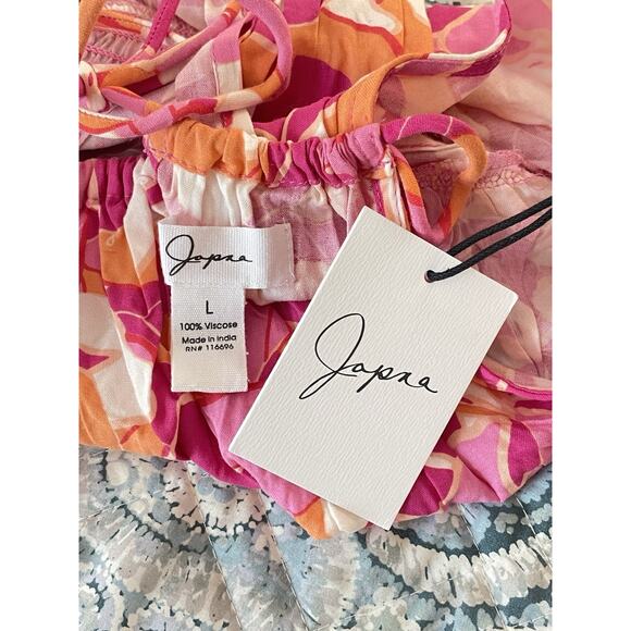 Japna Women’s Crop Tops Lot Size L Pink Floral Halter & Blue Scarf Bandana Top - Picture 13 of 13